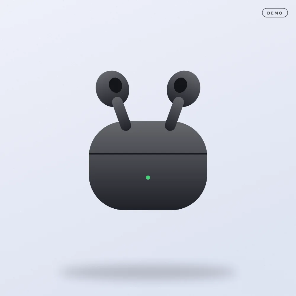 Pulse Buds Pro (detail) — demo illustration